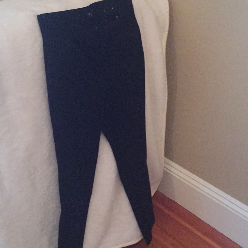 WHBM skinny ankle stretchy pants with side zipper